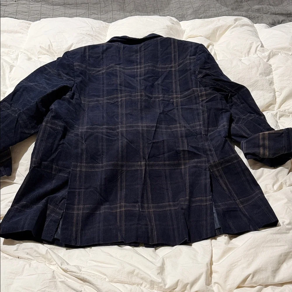 Democracy Dark Plaid Corduroy Blazer - Picture 3 of 4